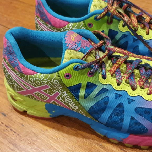 ASICS Gel Noosa Tri 9 Blue Pink Fluro Green Womens Running Shoes Size US 7.5 - Picture 9 of 13